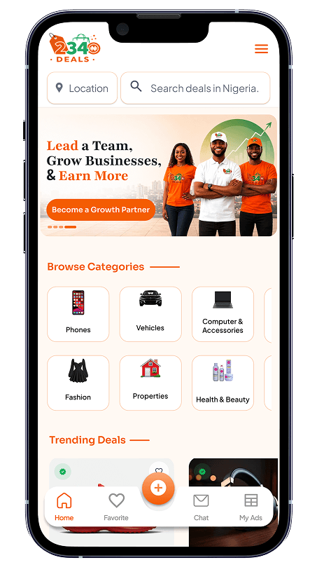 234Deals Mobile App Affiliate Screen