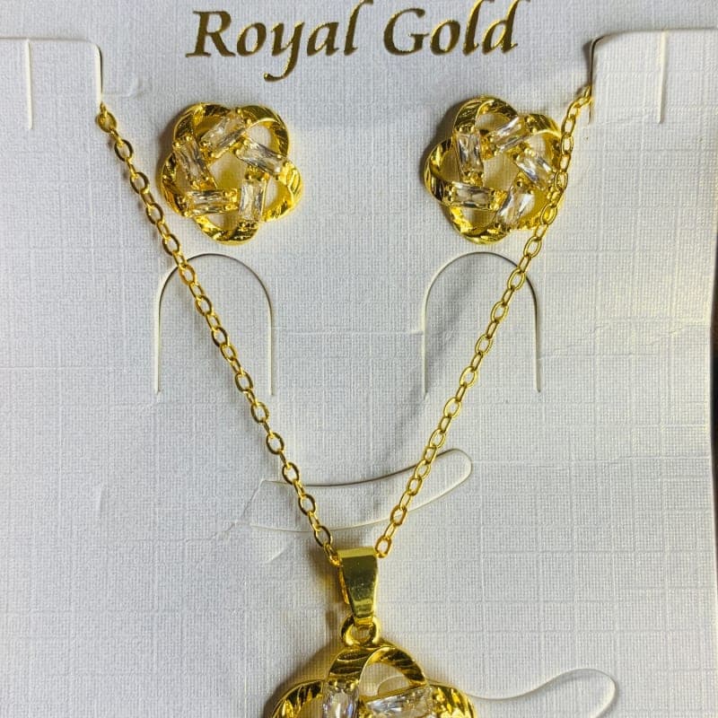 Royal gold Earring and necklace set 10