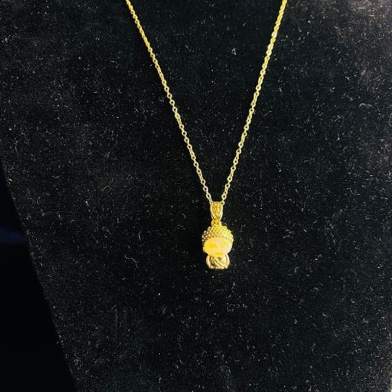Cute small Maitreya Buddha pendant necklace
